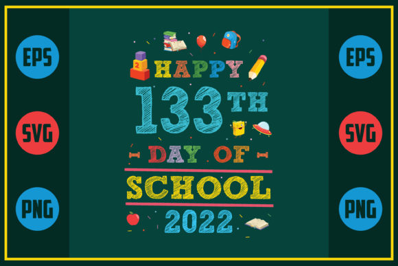 Happy 133th Day of School: Graphics for Crafts